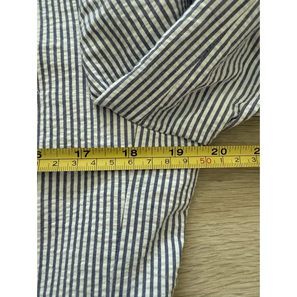 Jos A Bank Seersucker Blazer Tailored Fit Sport Coat Jacket Men's 39R Blue White